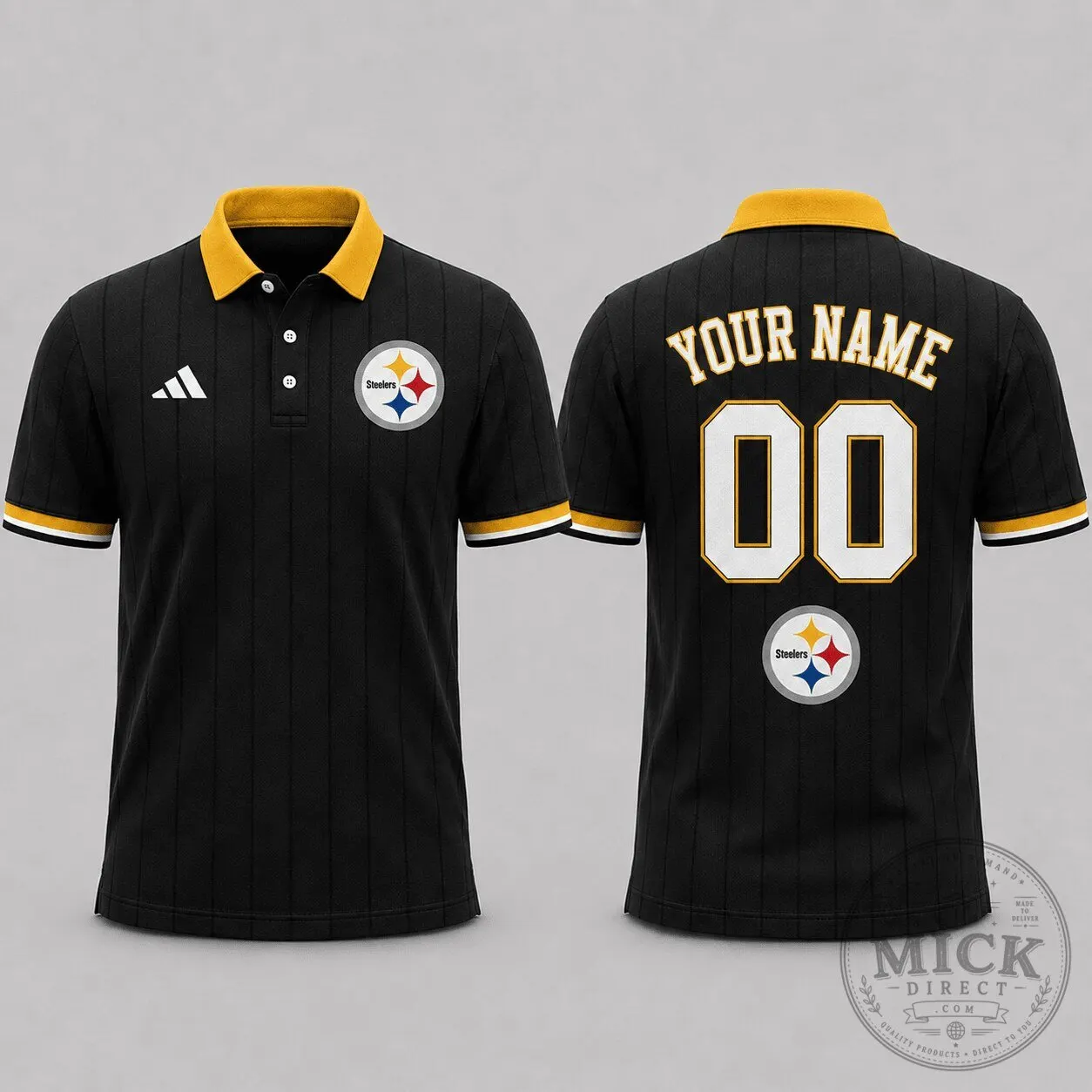 Personalized NFL Apparel - Pittsburgh Steelers Fan Polo Shirt for Ultimate Team Spirit
