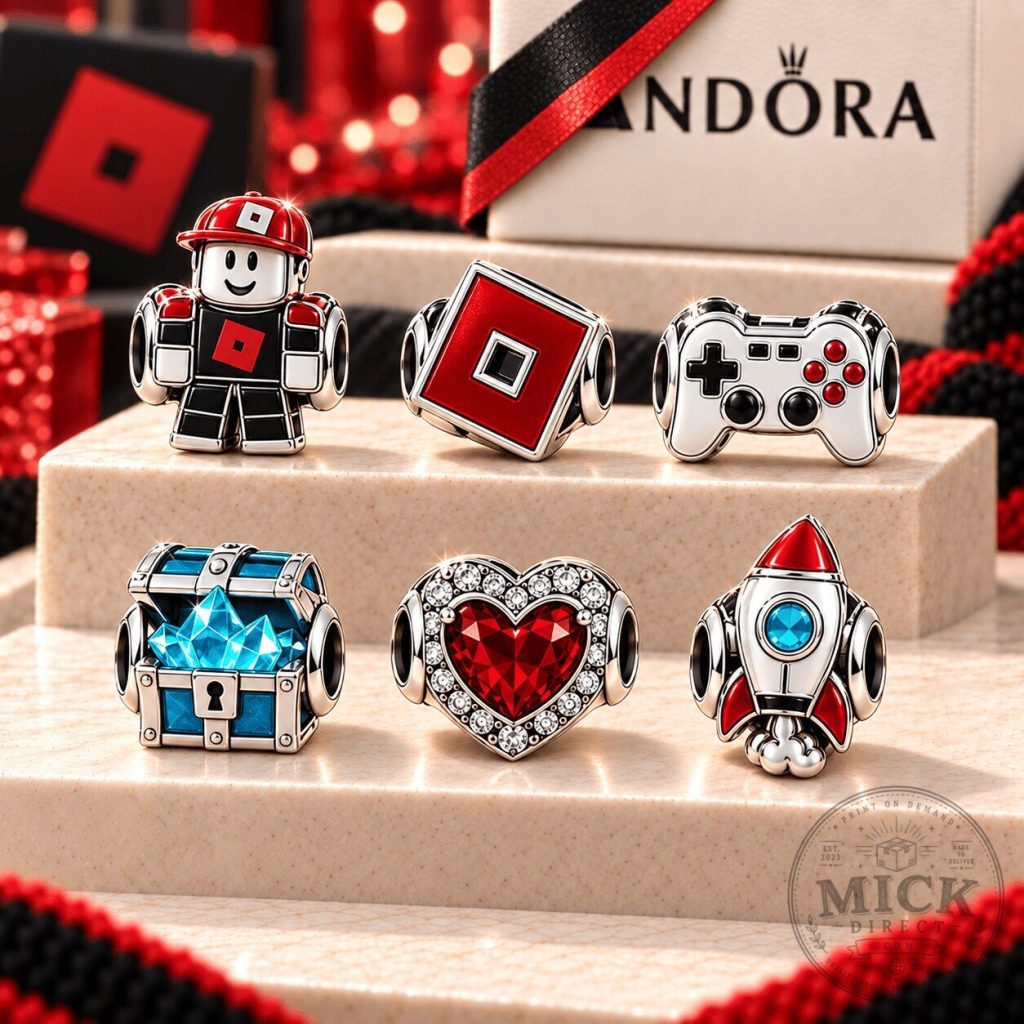Roblox Game Controller Robot Rocket Heart Charm Bracelet Set Roblox Game Controller Robot Rocket Heart Charm Bracelet Set