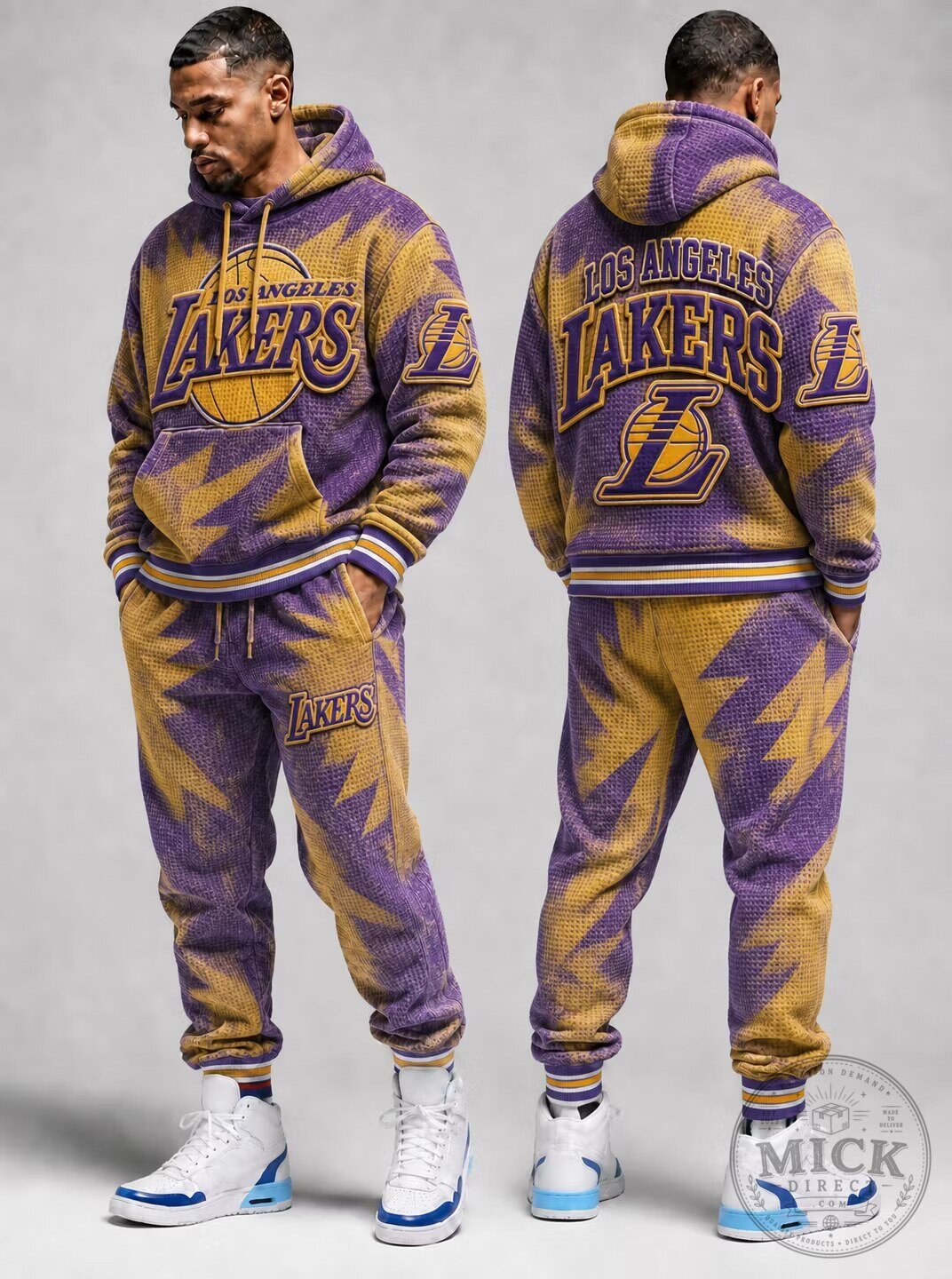 Los Angeles Lakers Vintage Basketball Graphic Print Hoodie