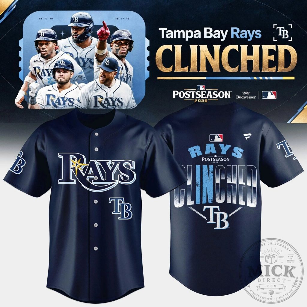 2026 Baseball Jersey Clinched by Tampa Bay Rays for Postseason 2026 Baseball Jersey Clinched by Tampa Bay Rays for Postseason