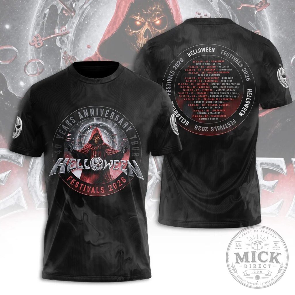 Helloween Keeper of the Seven Keys Festivals 2026 40th Anniversary Tour T-Shirt