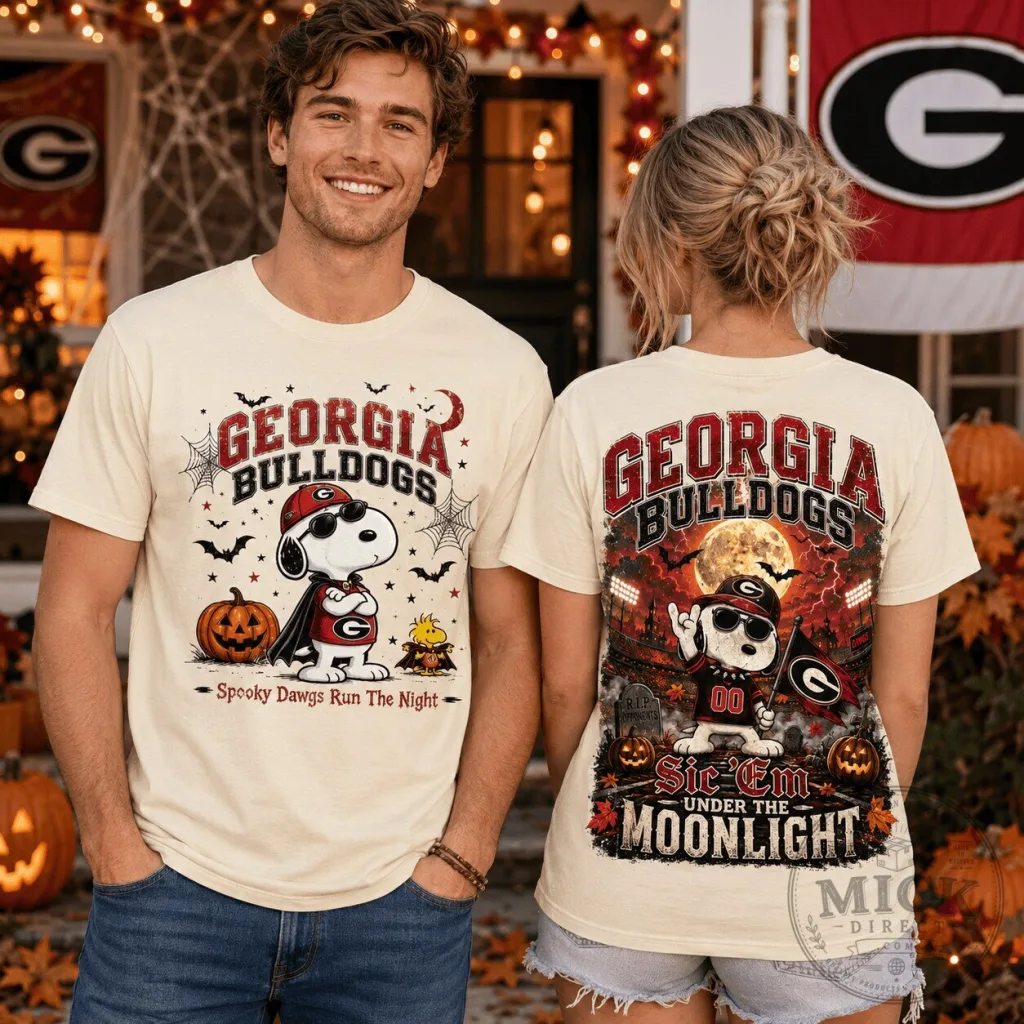 Snoopy Halloween Game Day T-Shirt for Georgia Bulldogs Fans Snoopy Halloween Game Day T-Shirt for Georgia Bulldogs Fans