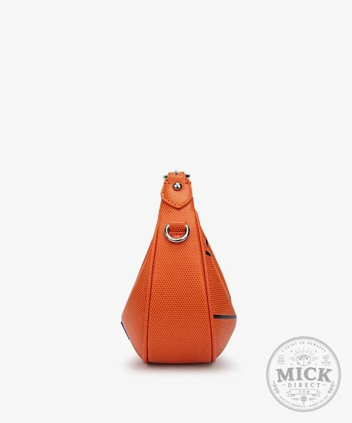 Basketball Shaped Crossbody Bag with Adjustable Strap and Zipper Closure 12 Basketball Shaped Crossbody Bag with Adjustable Strap and Zipper Closure