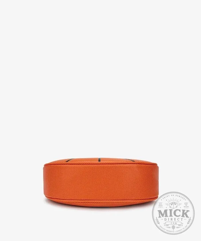 Basketball Shaped Crossbody Bag with Adjustable Strap and Zipper Closure 14 Basketball Shaped Crossbody Bag with Adjustable Strap and Zipper Closure