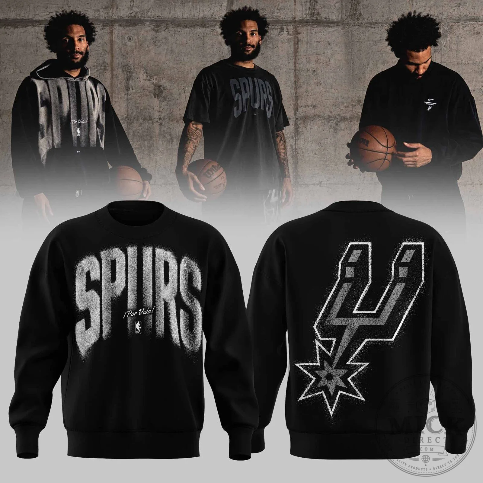San Antonio Spurs Basketball Team Logo Black Sweatshirt