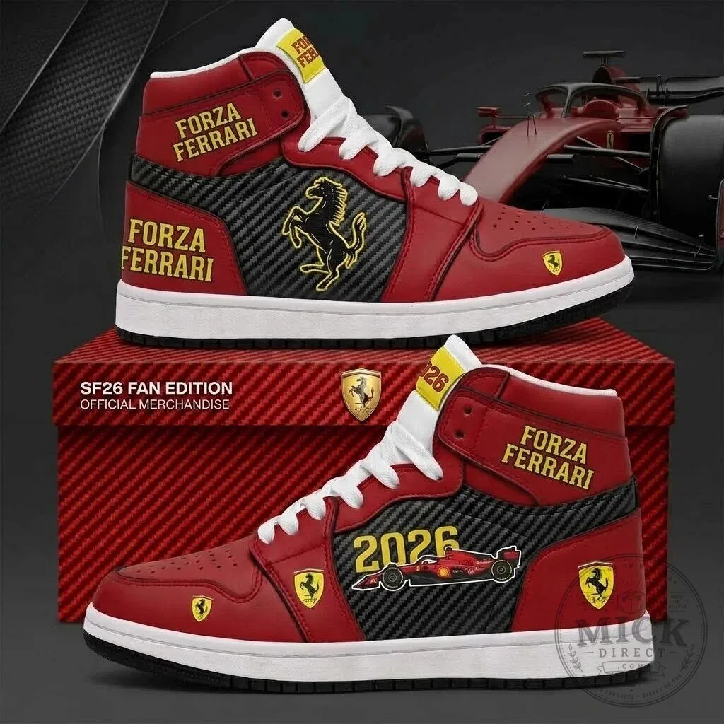 Forza Ferrari Formula One Racing Team Red High Top Sneakers