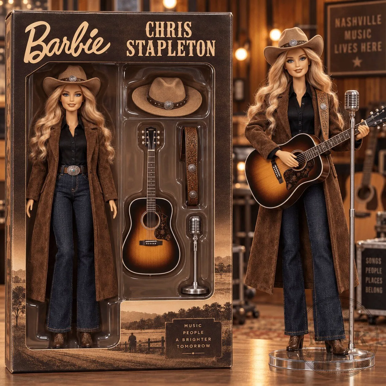 Barbie Chris Stapleton Signature Edition Doll with Guitar and Microphone