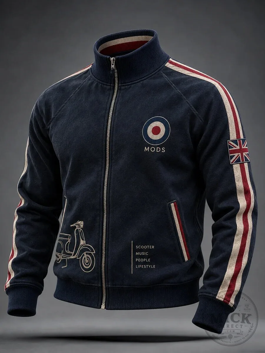 Mods Culture United Kingdom Music Lover Scooter Lifestyle Track Jacket