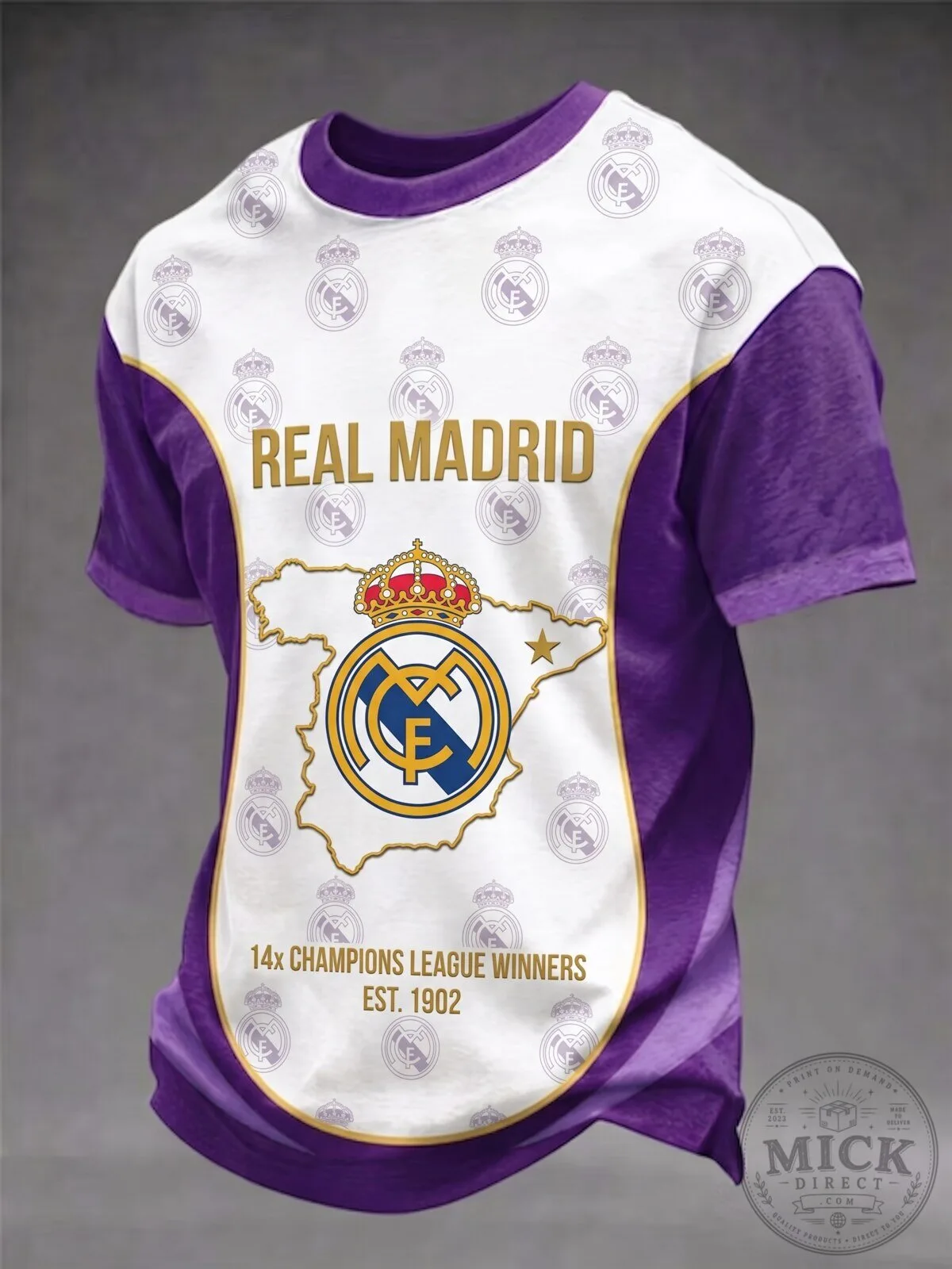 Real Madrid Football Club 14x Champions League Winners T-Shirt 2 Real Madrid Football Club 14x Champions League Winners T-Shirt