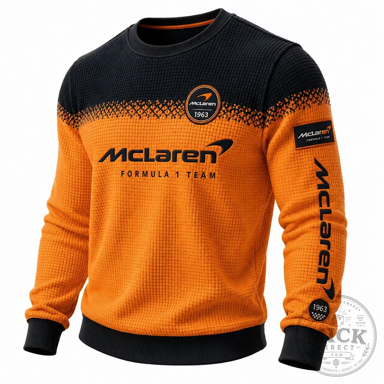 McLaren Formula 1 Team Racing Waffle Knit Crewneck Sweatshirt
