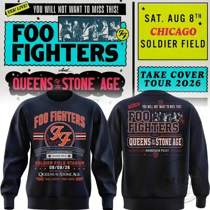 2026 Take Cover Tour Sweatshirt featuring Foo Fighters & Queens of the Stone Age at Soldier Field