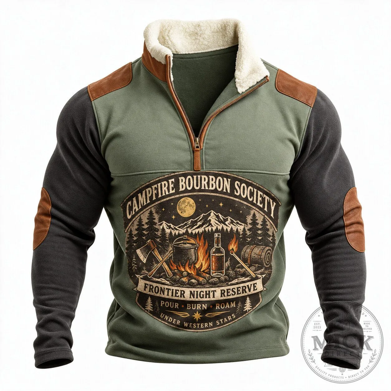 Campfire Bourbon Society Frontier Night Reserve Half-Zip Sweatshirt