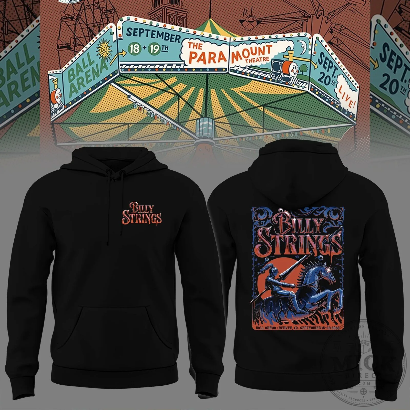 Billy Strings September 2026 Tour Dates Black Pullover Hoodie