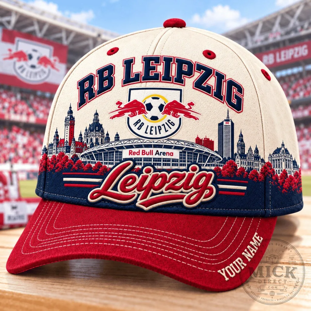 RB Leipzig Football Club Red Bull Arena Skyline Custom Name Baseball Cap Hat RB Leipzig Football Club Red Bull Arena Skyline Custom Name Baseball Cap Hat