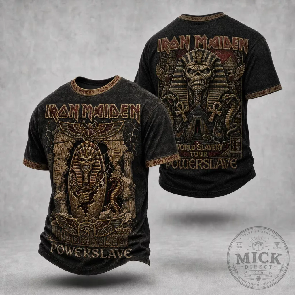 Iron Maiden Powerslave Rock Band Shirt, Vintage Heavy Metal Music T-Shirt Iron Maiden Powerslave Rock Band Shirt, Vintage Heavy Metal Music T-Shirt