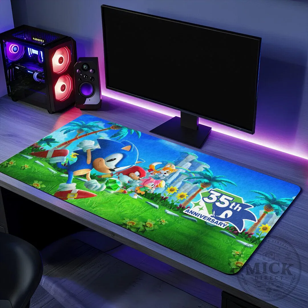35th Anniversary Gaming Desk Mat with LED Lights Featuring Sonic The Hedgehog 13 35th Anniversary Gaming Desk Mat with LED Lights Featuring Sonic The Hedgehog