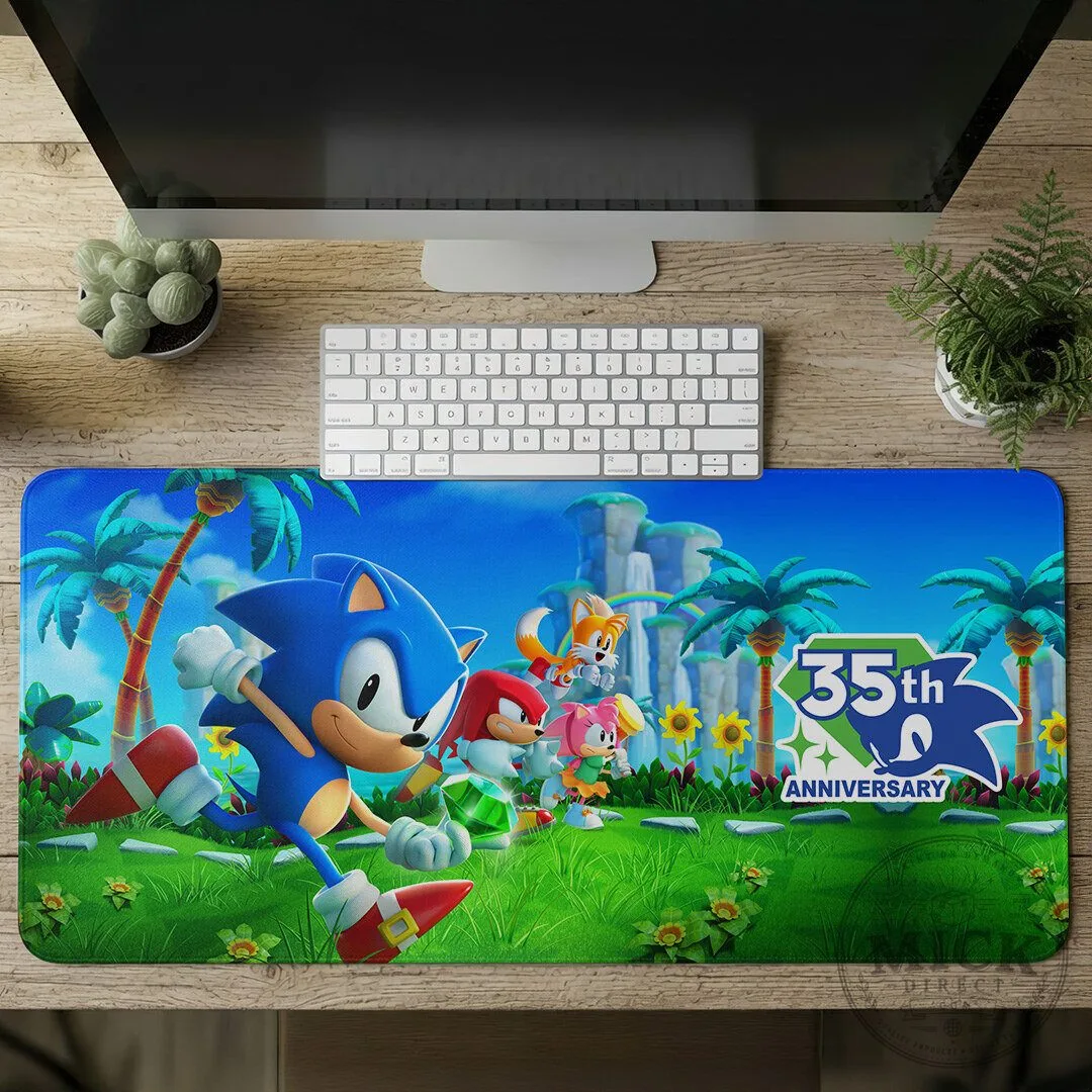 35th Anniversary Gaming Desk Mat with LED Lights Featuring Sonic The Hedgehog 14 35th Anniversary Gaming Desk Mat with LED Lights Featuring Sonic The Hedgehog
