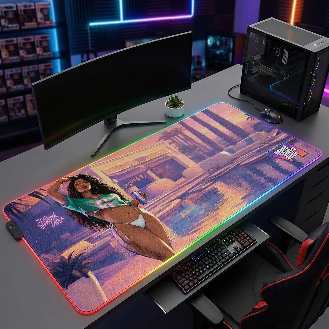 Grand Theft Auto VI Gaming Desk Mat, Custom RGB LED Mouse Pad for Gamers 10 Grand Theft Auto VI Gaming Desk Mat, Custom RGB LED Mouse Pad for Gamers