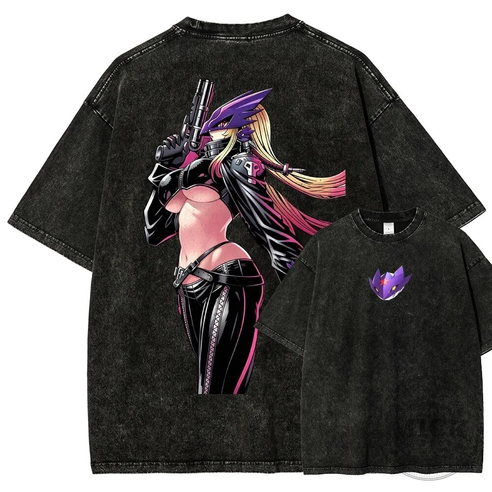 Digimon Angewomon Anime Character Washed T-Shirt