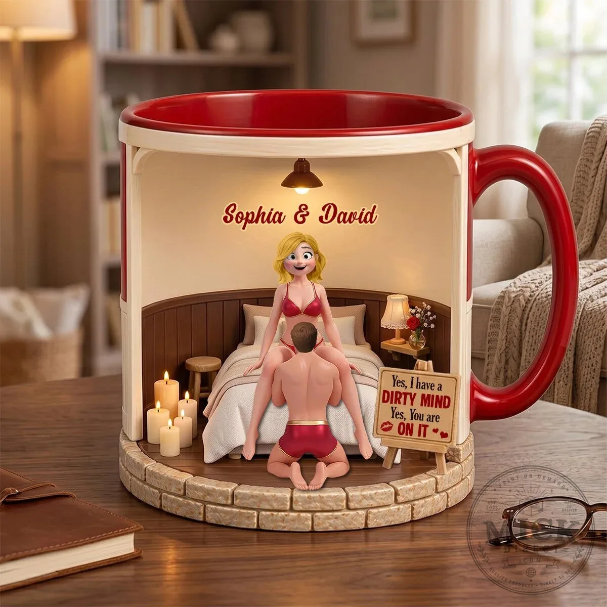 Personalized Naughty Couple 3D Diorama Mug for Valentine's Day Gift 9 Personalized Naughty Couple 3D Diorama Mug for Valentine