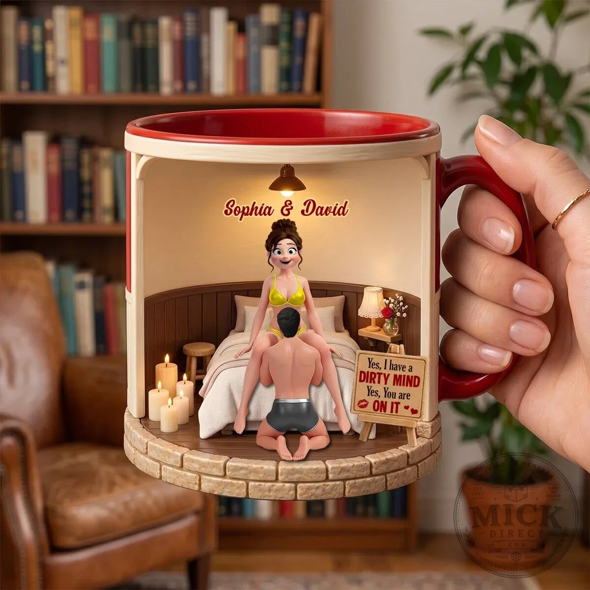 Personalized Naughty Couple 3D Diorama Mug for Valentine's Day Gift 10 Personalized Naughty Couple 3D Diorama Mug for Valentine