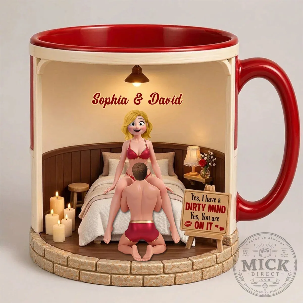 Personalized Naughty Couple 3D Diorama Mug for Valentine's Day Gift 11 Personalized Naughty Couple 3D Diorama Mug for Valentine