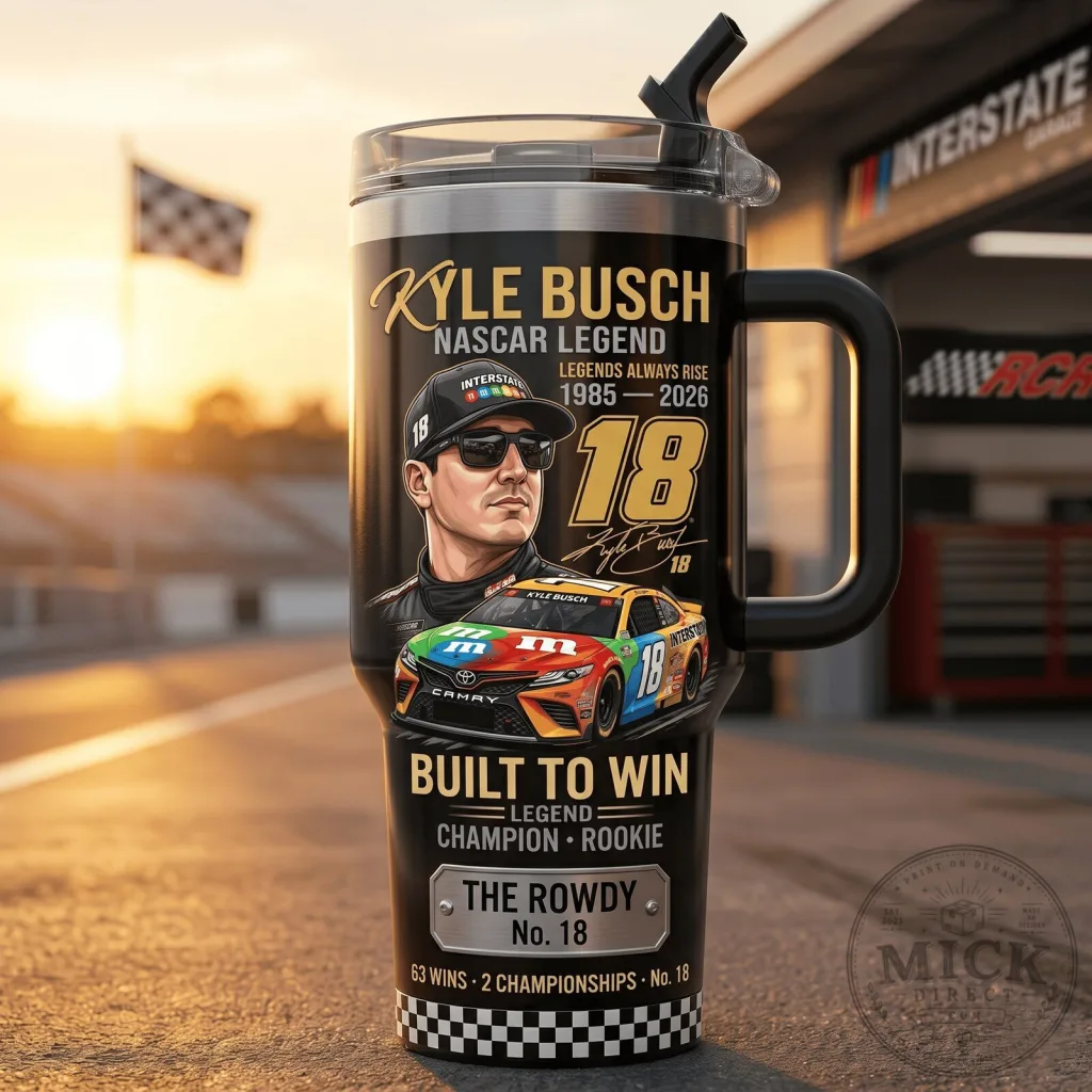 Kyle Busch NASCAR Legend Built To Win Stainless Steel Insulated Tumbler Kyle Busch NASCAR Legend Built To Win Stainless Steel Insulated Tumbler