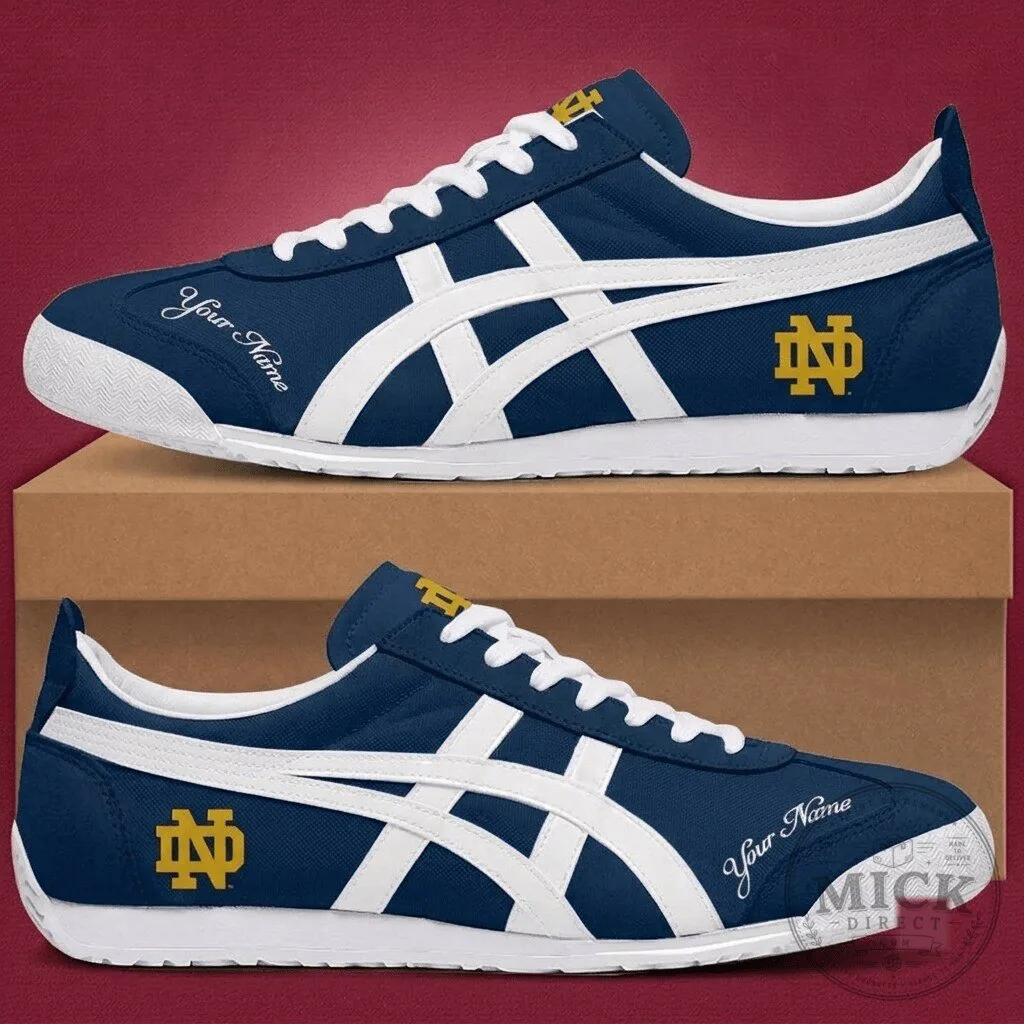 Notre Dame Fighting Irish NCAA Custom Name Blue Training Shoes