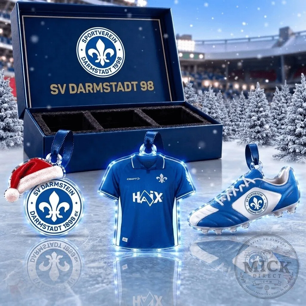 SV Darmstadt 98 Bundesliga Football Club Christmas Tree Ornament Set