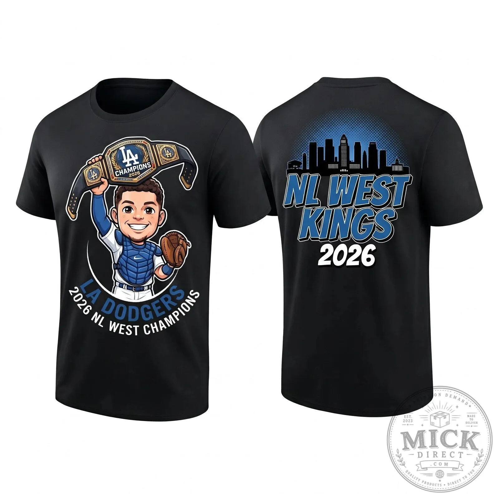 Los Angeles Dodgers 2026 NL West Champions Baseball T-Shirt