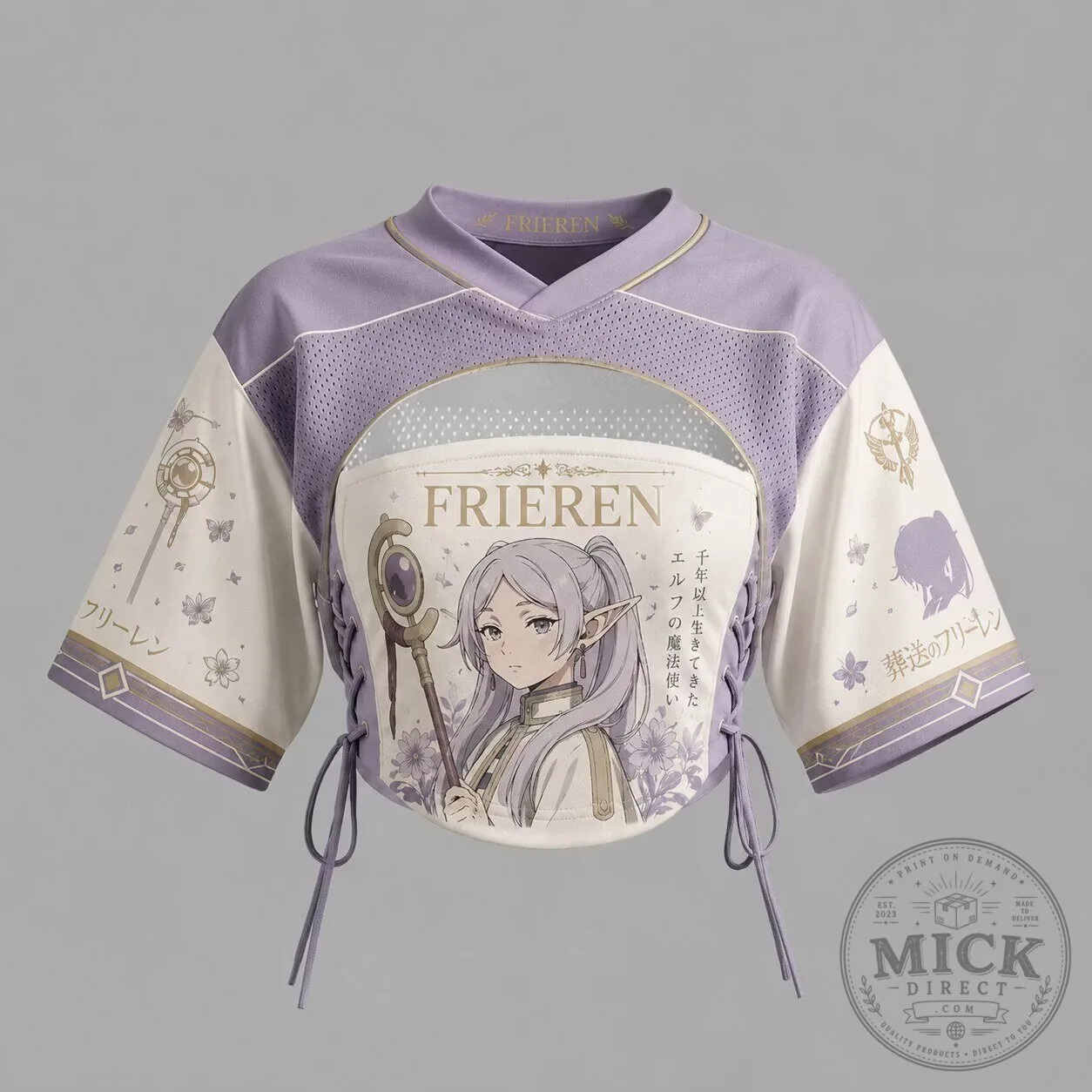 Frieren Beyond Journey's End Anime Character Short Sleeve Crop Top