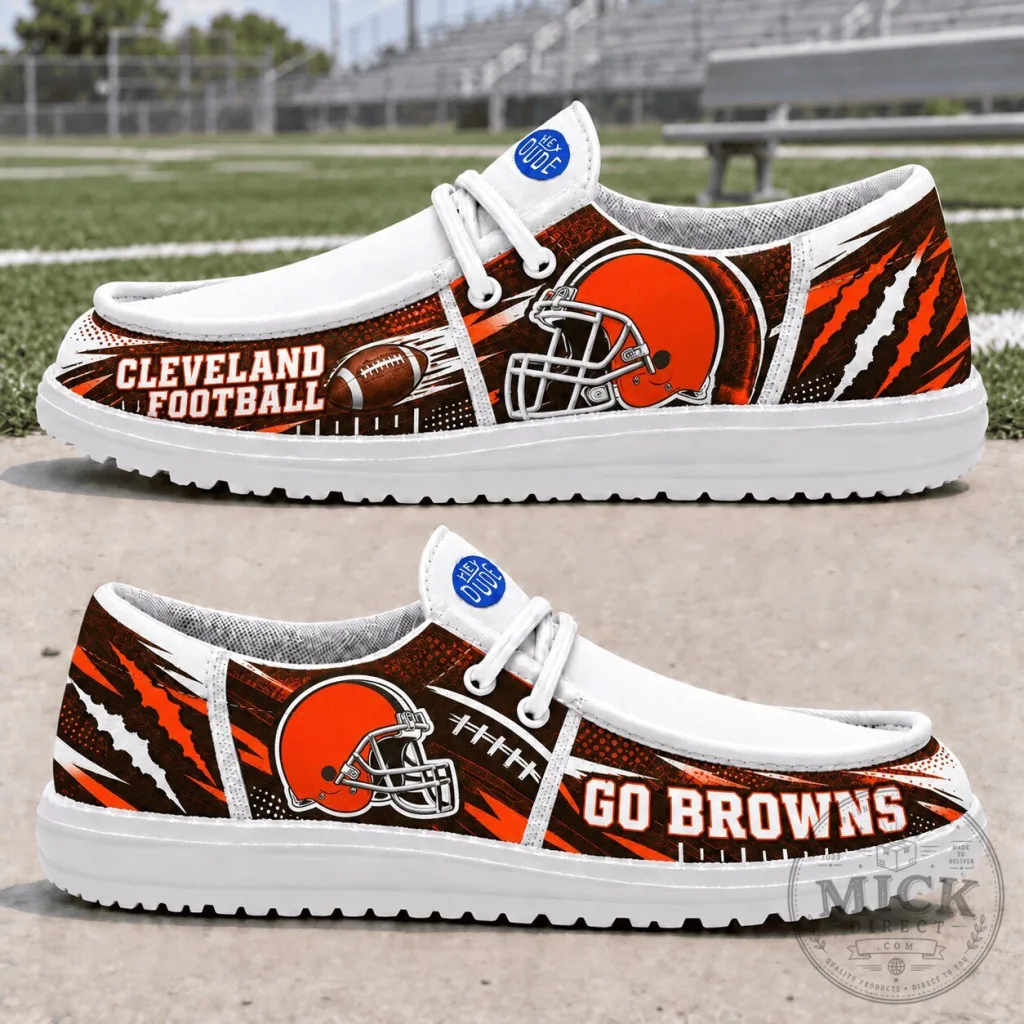 Cleveland Browns Football Team Helmet Slip-On Shoes for Men and Women 13 Cleveland Browns Football Team Helmet Slip-On Shoes for Men and Women