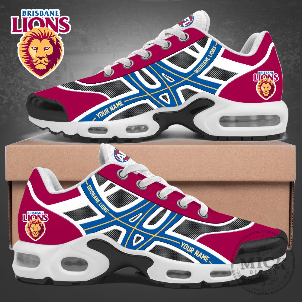 Custom Air Max Plus Sneakers for Brisbane Lions AFL Fans