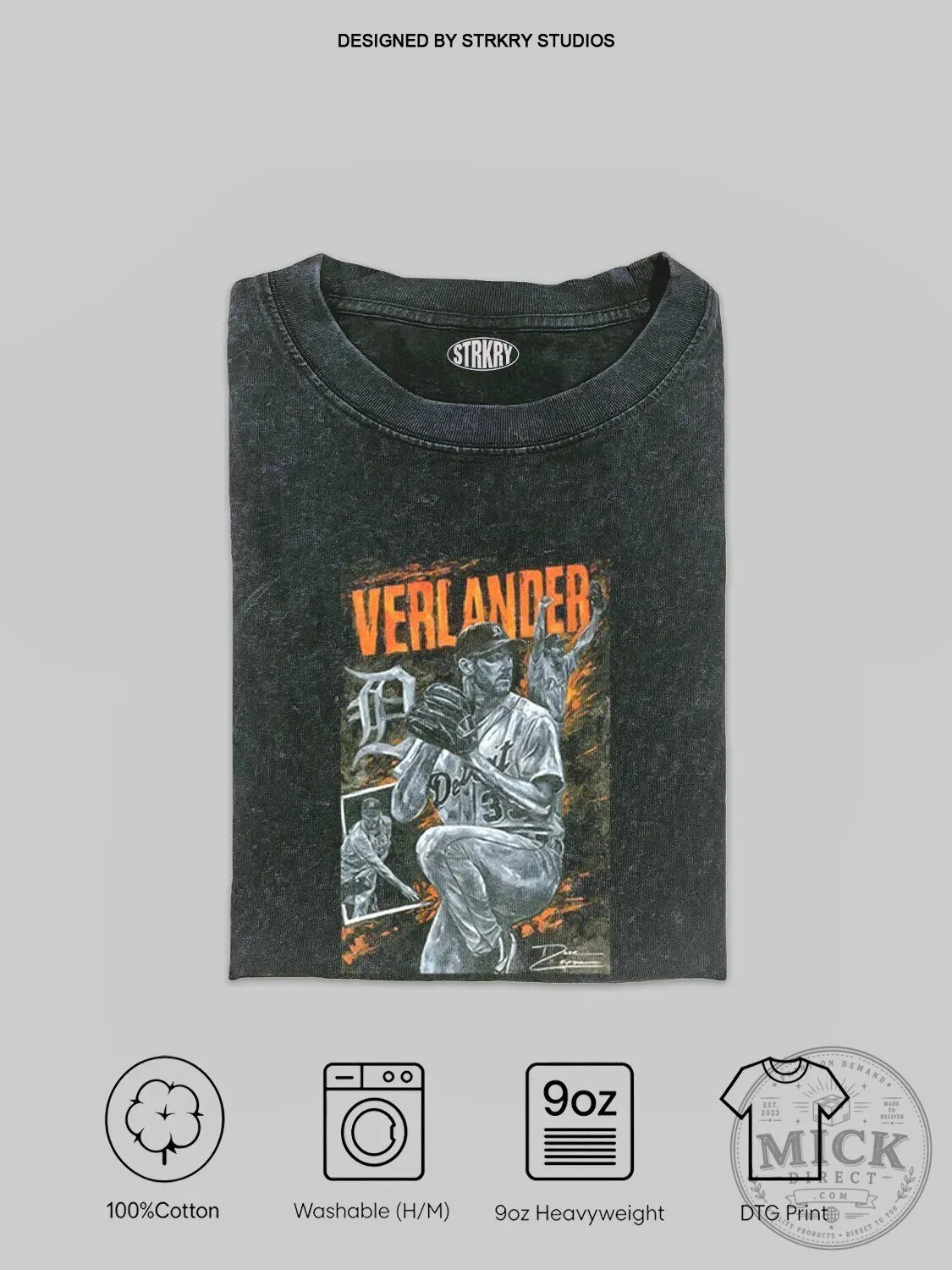 Justin Verlander Detroit Tigers Baseball Pitcher Fan Art T-Shirt
