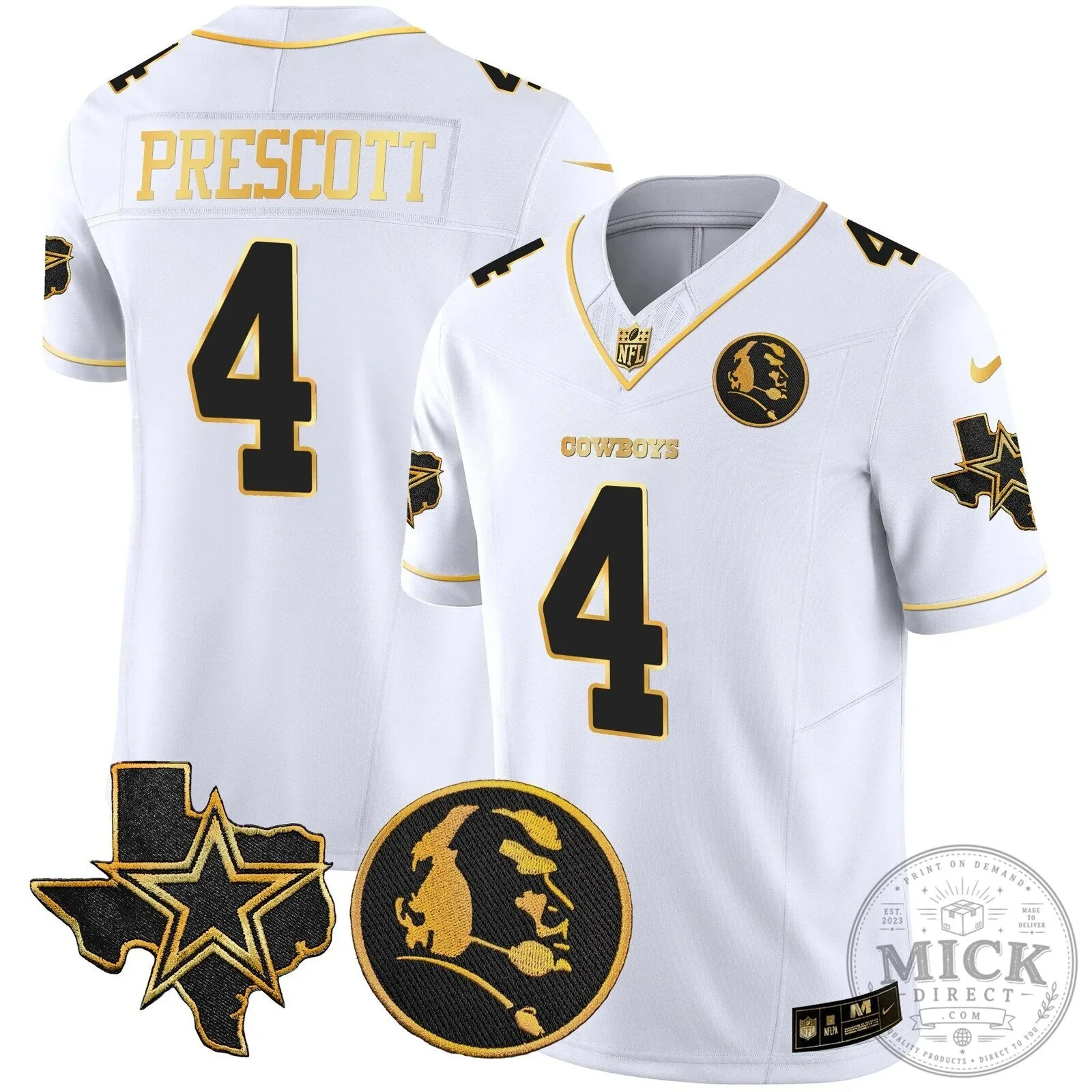 Dallas Cowboys John Madden Black and Gold Football Jersey 44 Dallas Cowboys John Madden Black and Gold Football Jersey