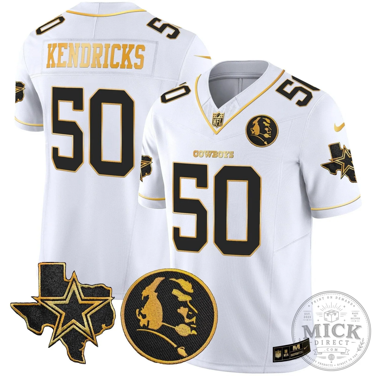 Dallas Cowboys John Madden Black and Gold Football Jersey 47 Dallas Cowboys John Madden Black and Gold Football Jersey