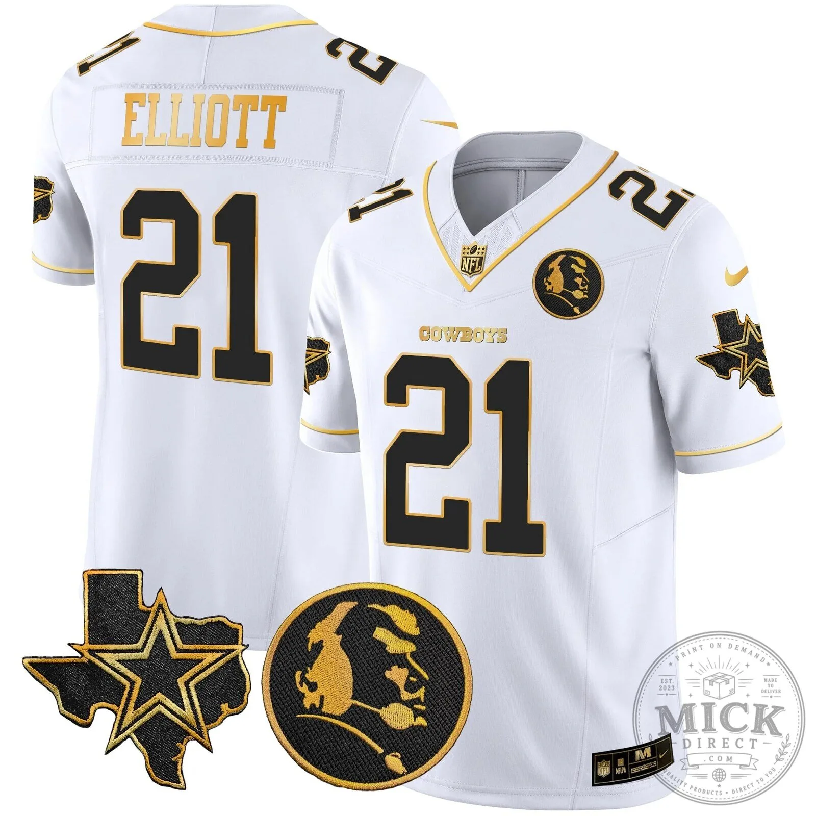 Dallas Cowboys John Madden Black and Gold Football Jersey 49 Dallas Cowboys John Madden Black and Gold Football Jersey