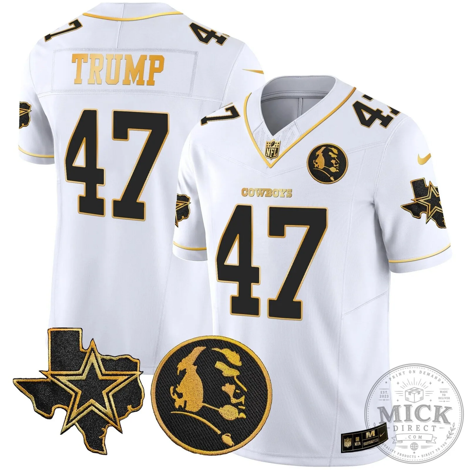 Dallas Cowboys John Madden Black and Gold Football Jersey 51 Dallas Cowboys John Madden Black and Gold Football Jersey