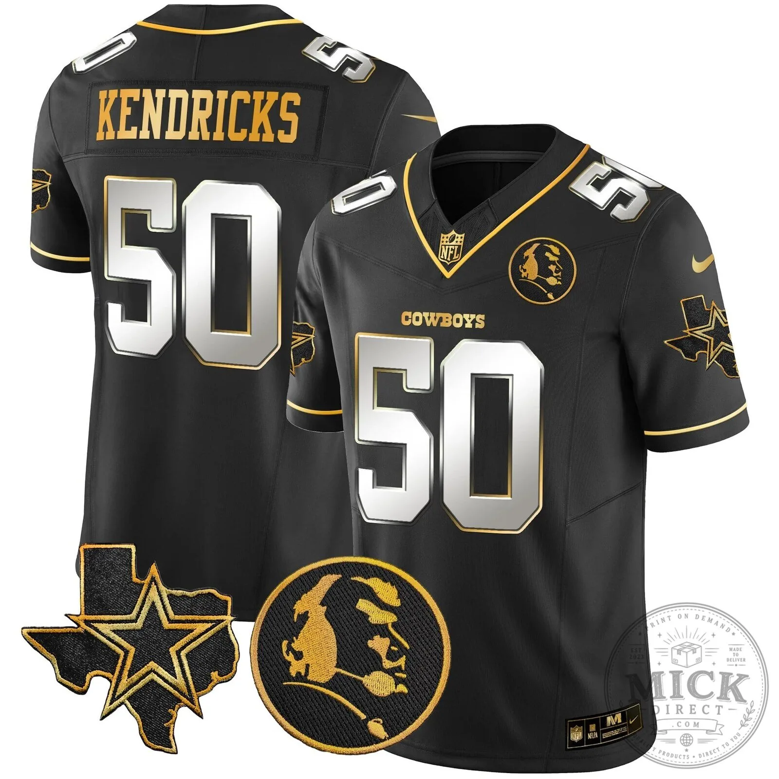 Dallas Cowboys John Madden Black and Gold Football Jersey 63 Dallas Cowboys John Madden Black and Gold Football Jersey