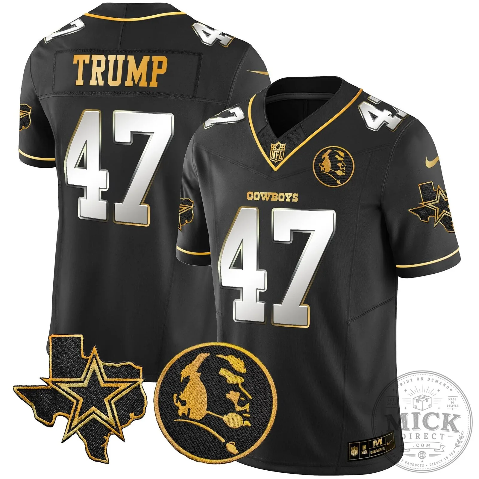 Dallas Cowboys John Madden Black and Gold Football Jersey 67 Dallas Cowboys John Madden Black and Gold Football Jersey