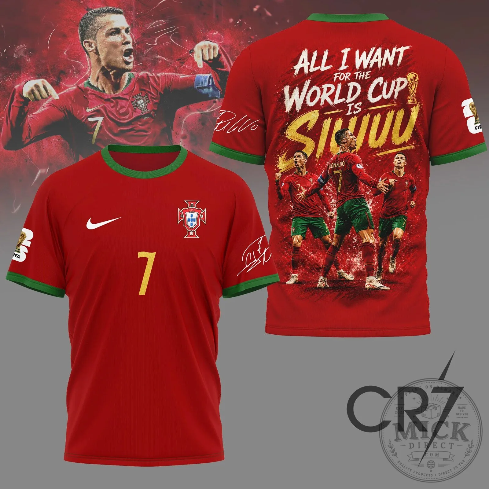 Cristiano Ronaldo Portugal National Football Team World Cup Fan T-Shirt