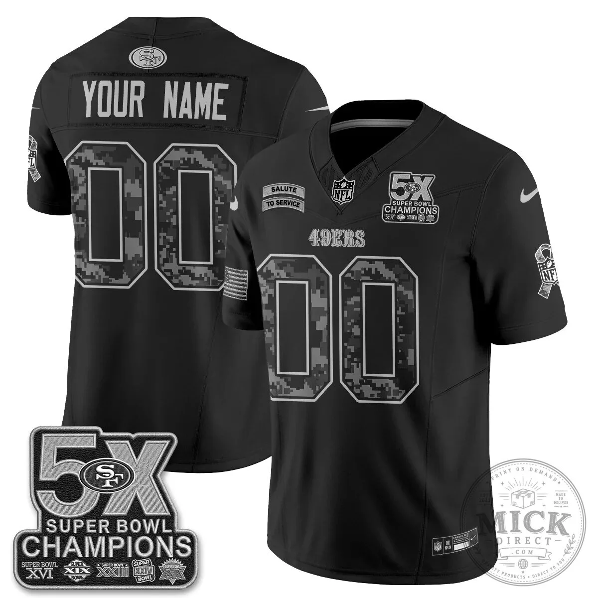 San Francisco 49ers Salute To Service Football Jersey