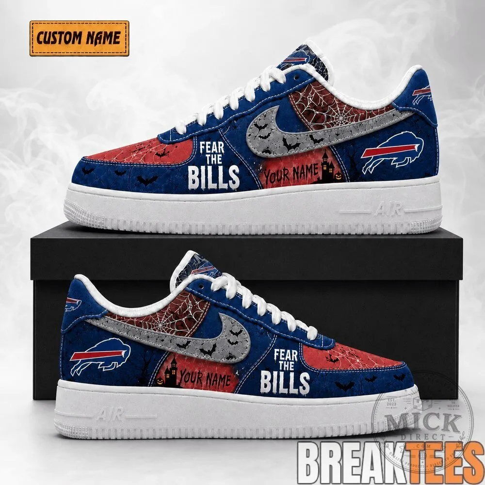 Buffalo Bills Fear The Bills Halloween Custom Air Force 1 Shoes