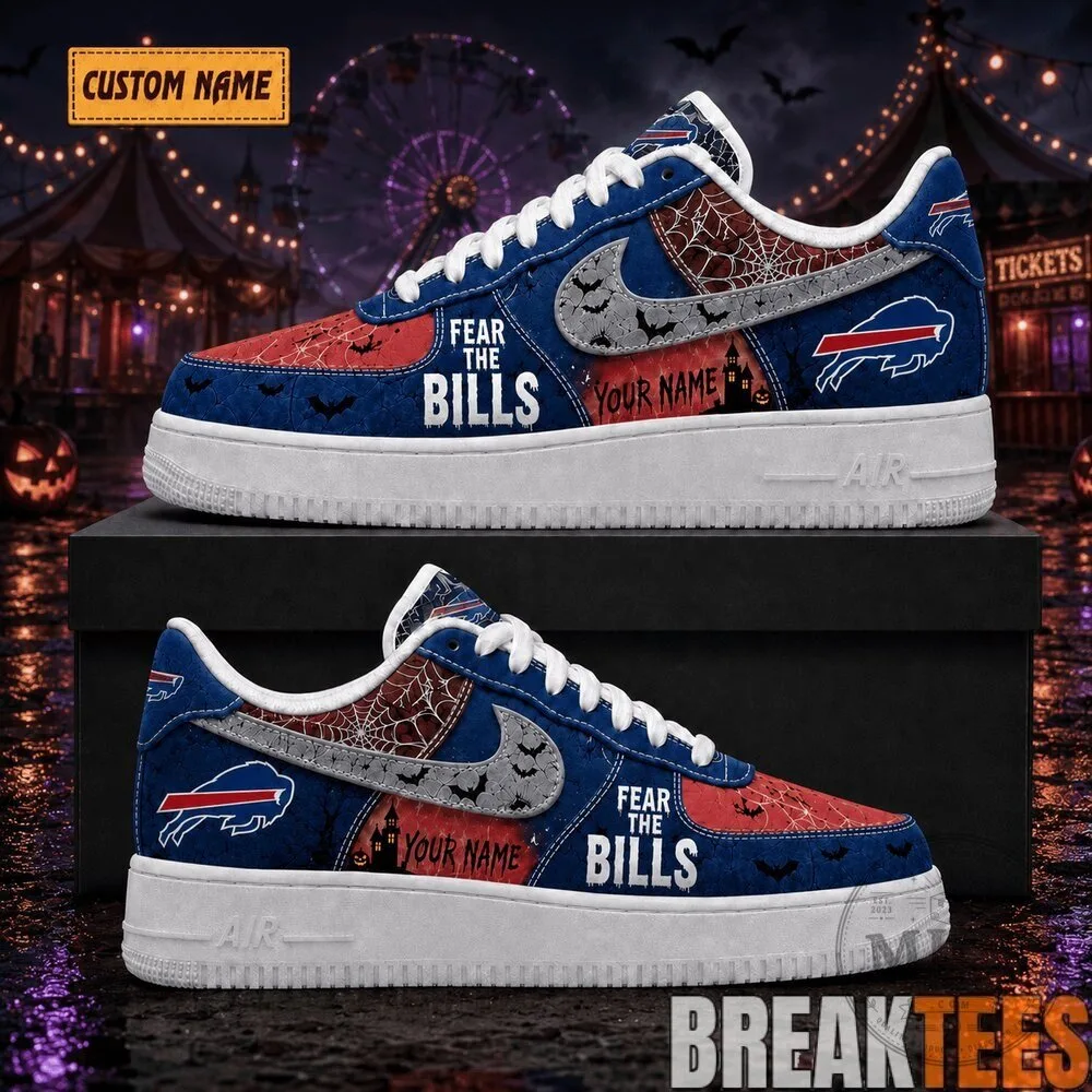 Buffalo Bills Fear The Bills Halloween Custom Air Force 1 Shoes 9 Buffalo Bills Fear The Bills Halloween Custom Air Force 1 Shoes