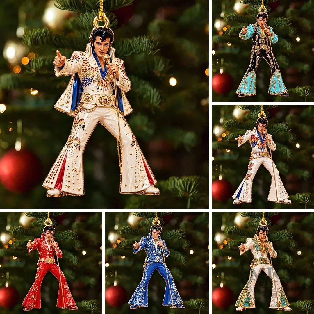 Elvis Presley The King of Rock and Roll Christmas Tree Ornament
