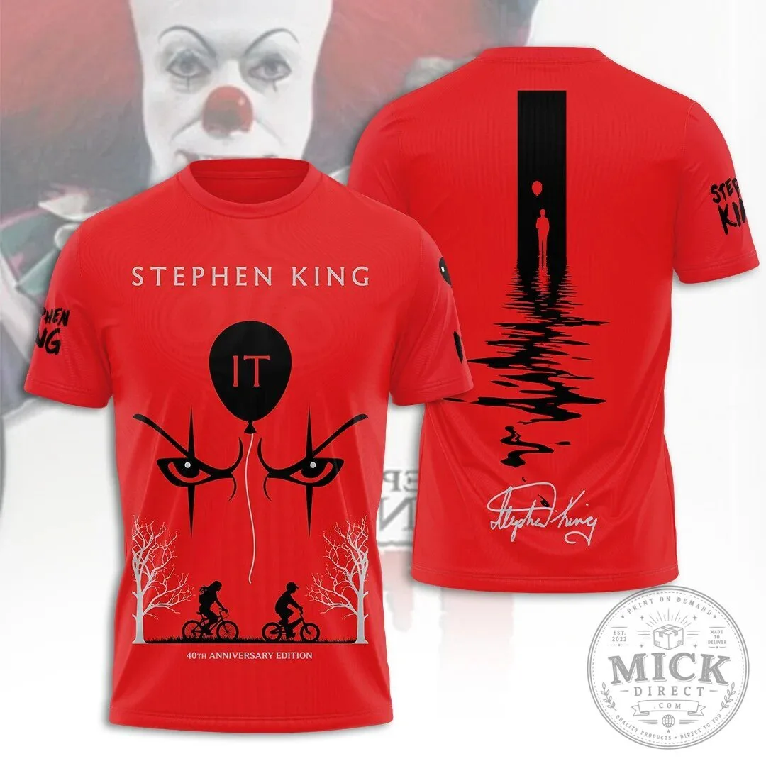 Stephen King It 40th Anniversary Edition Horror Movie Fan T-Shirt 1 Stephen King It 40th Anniversary Edition Horror Movie Fan T-Shirt