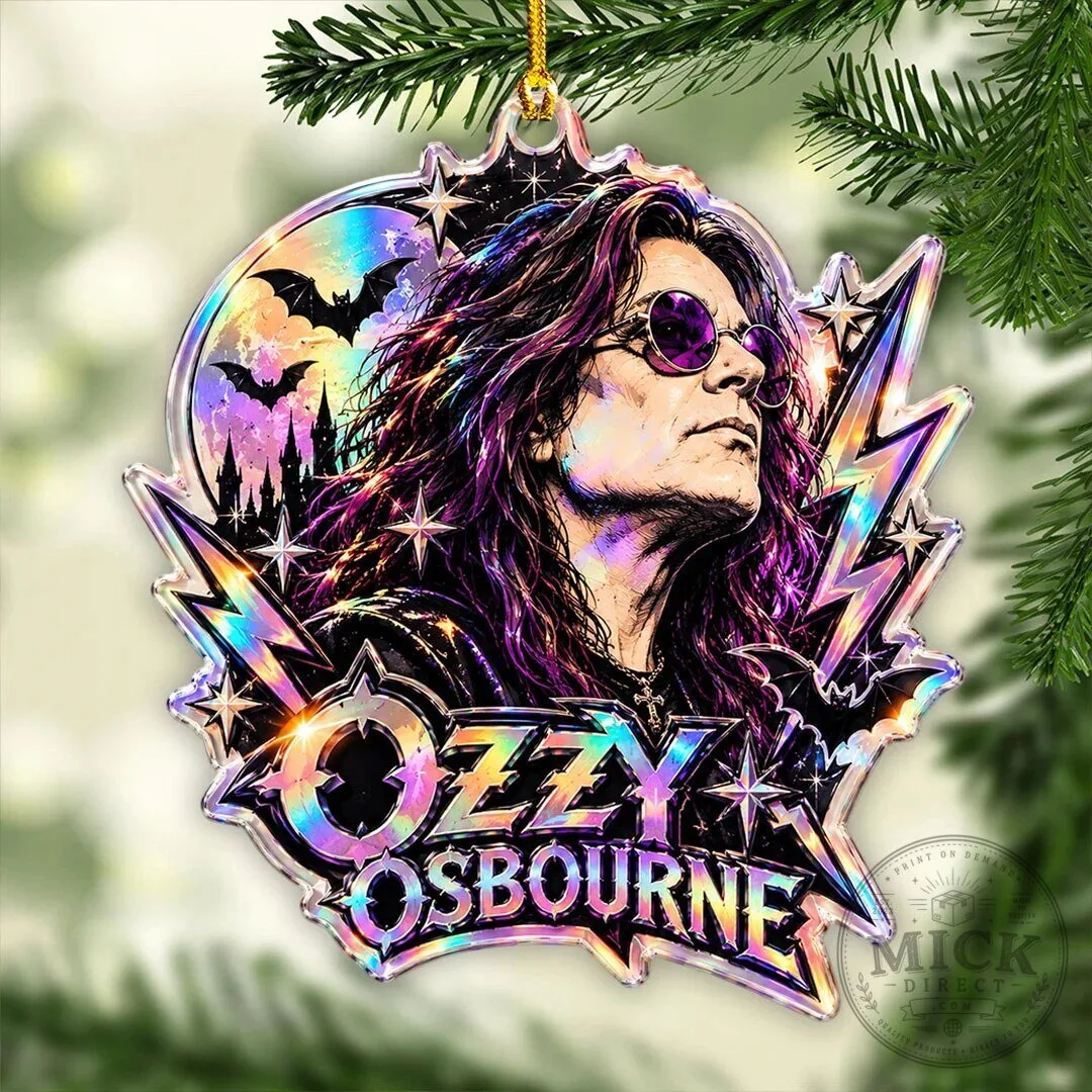 Ozzy Osbourne Rock Music Legend Custom Shape Christmas Tree Ornament