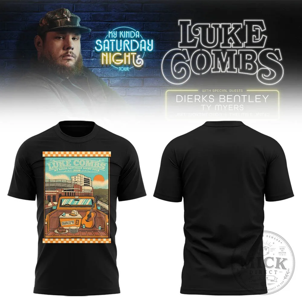 Concert T-Shirt for Neyland Stadium Tour: Luke Combs' My Kinda Saturday Night