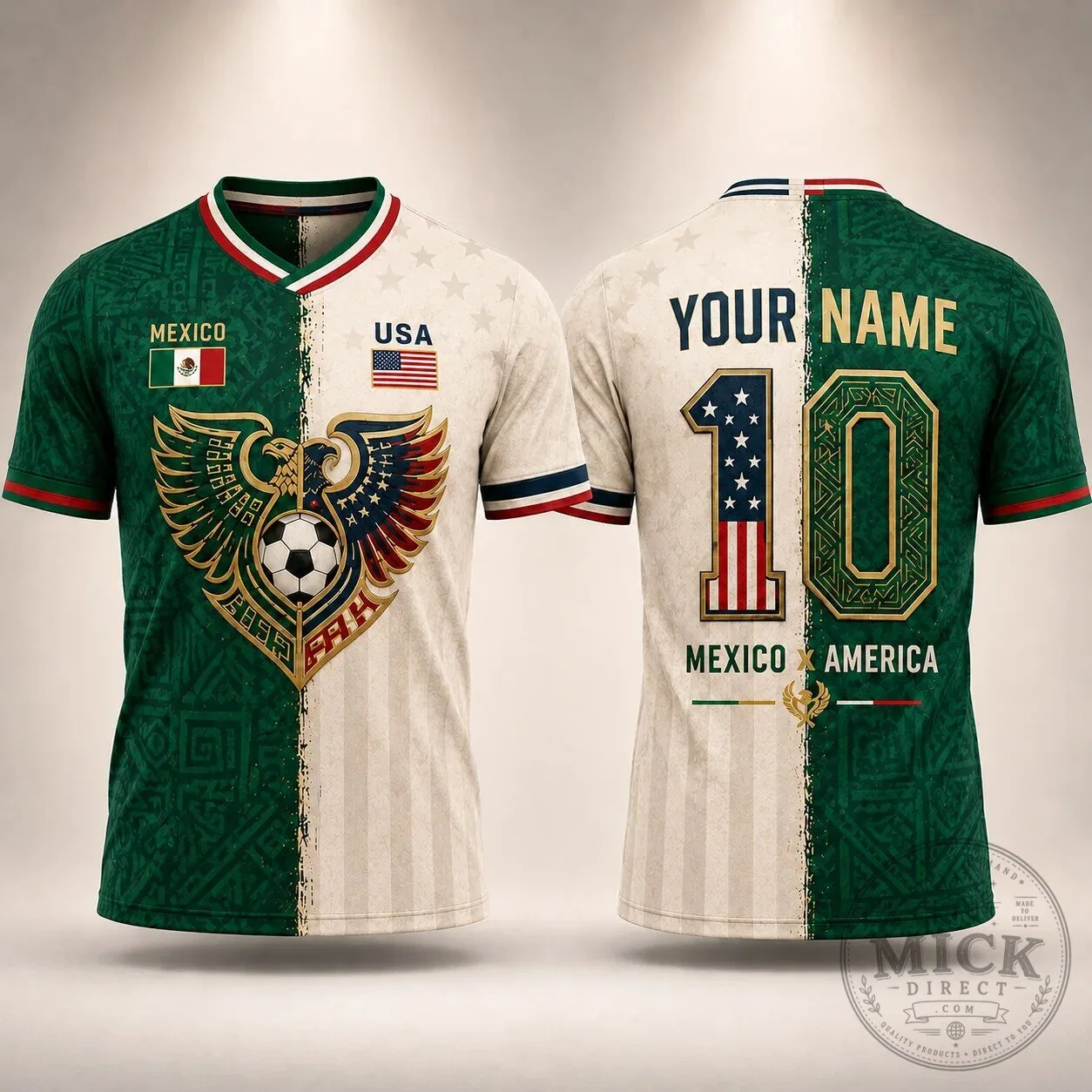 Mexico Soccer Jersey Personalized Custom Name and Number Split Pride Football Gift
