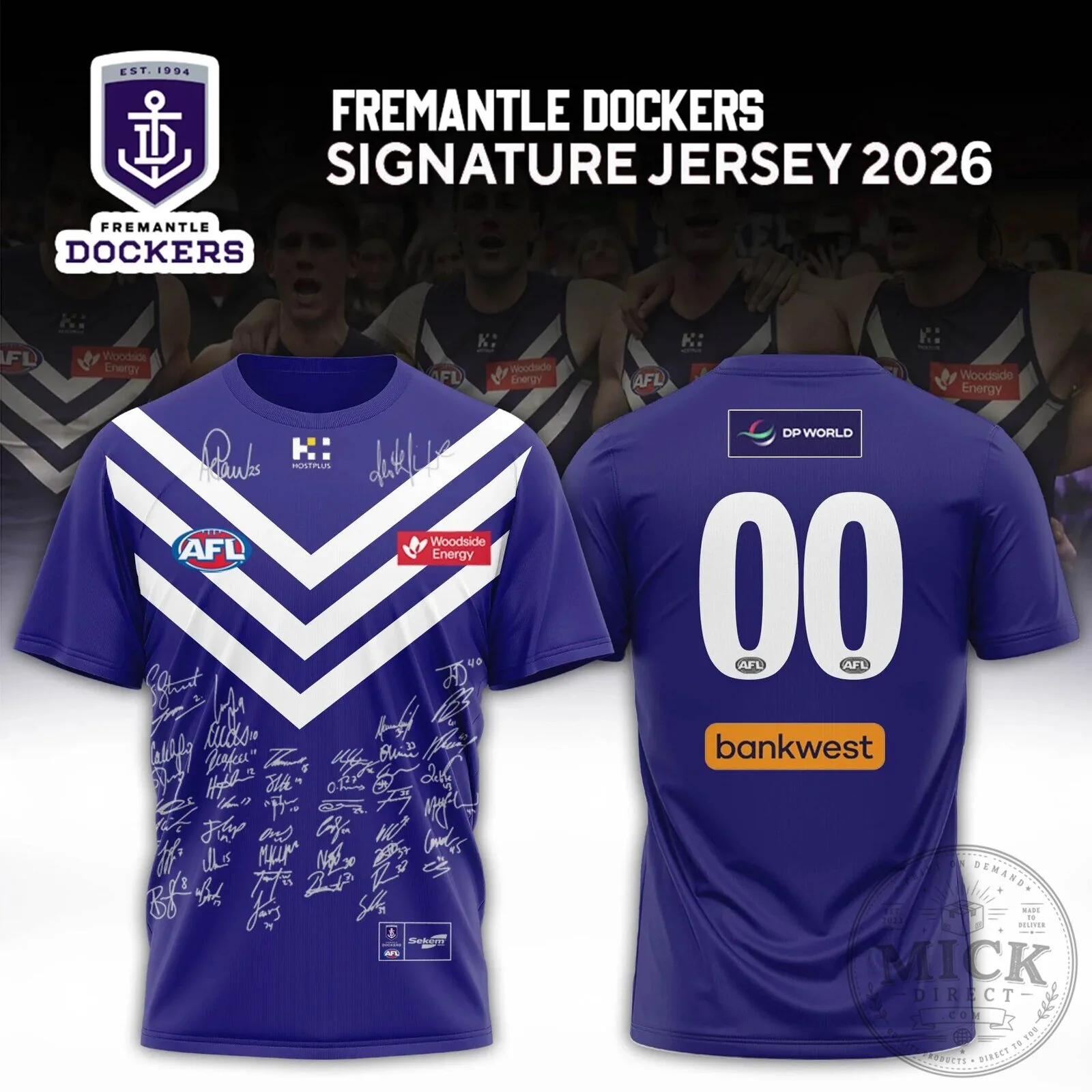 Fremantle Dockers 2026 Signature AFL Football Jersey 2 Fremantle Dockers 2026 Signature AFL Football Jersey